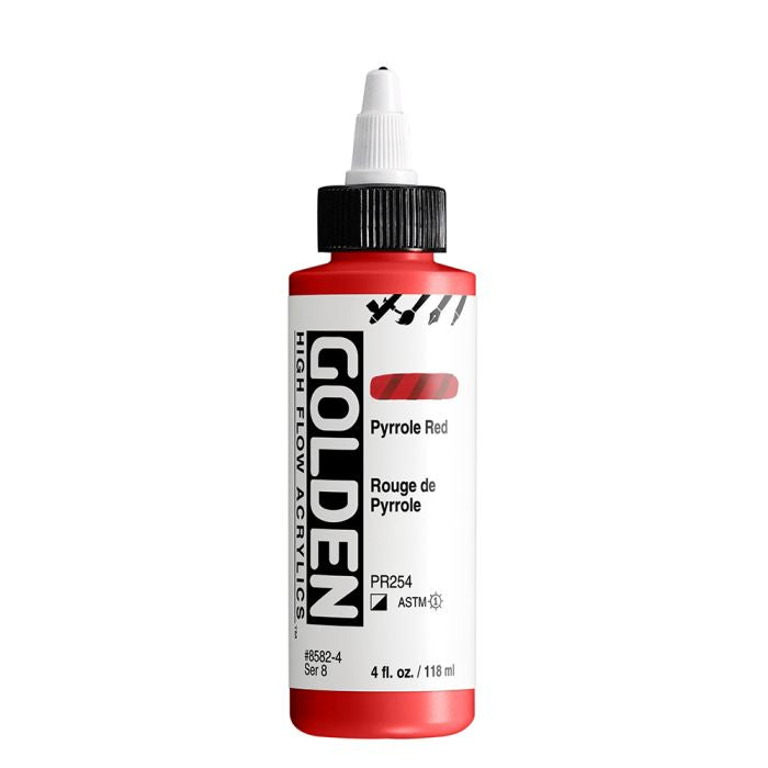 Golden High Flow Acrylic Paint Pyrrole Red 118ml