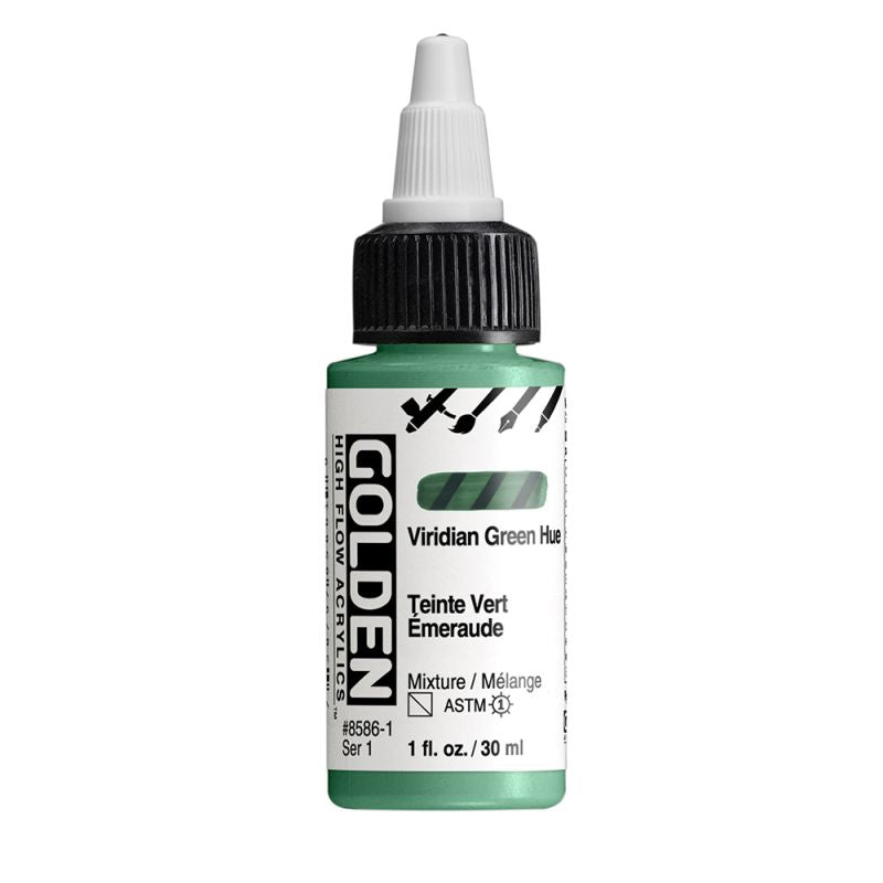 Golden High Flow Acrylic Paint Viridian Green Hue 30ml