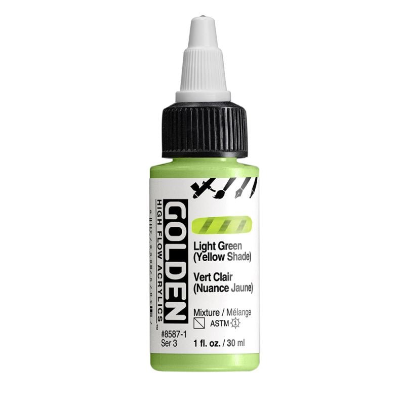 Golden High Flow Acrylic Paint Light Green (Yellow Shade)