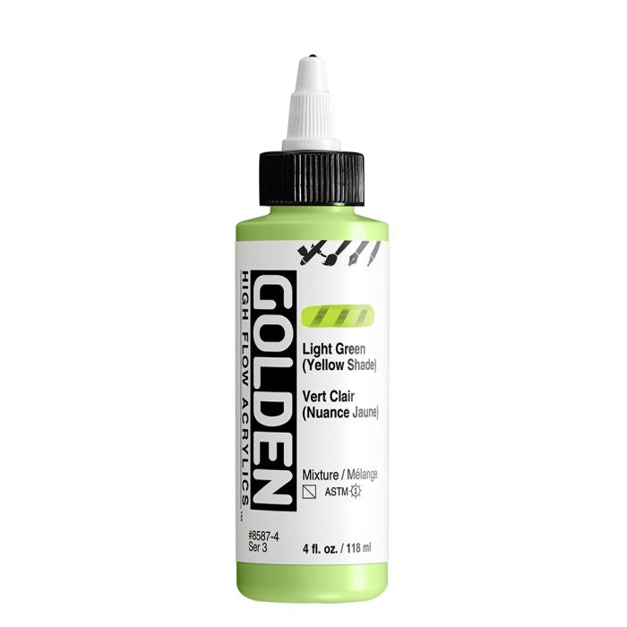 Golden High Flow Acrylic Paint Light Green (Yellow Shade)