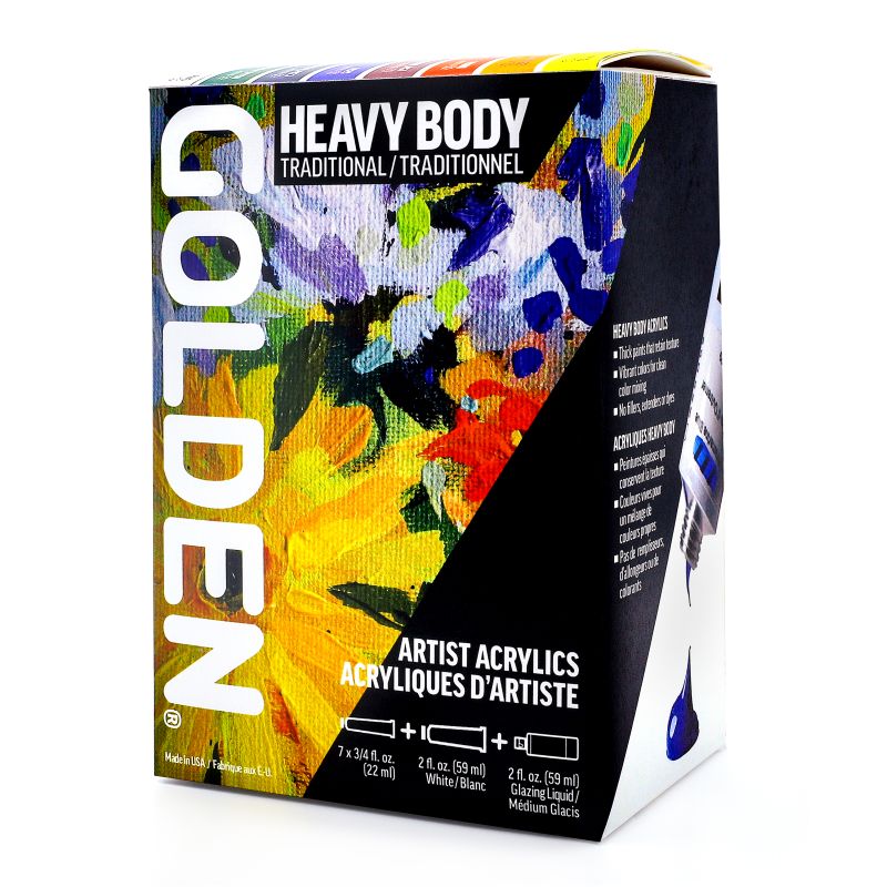 Golden Heavy Body Acrylic Paint Traditional Set SET