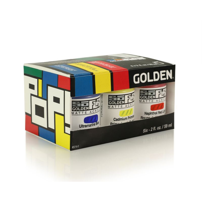 Golden SoFlat Acrylic Paint Pop 6 Color Set