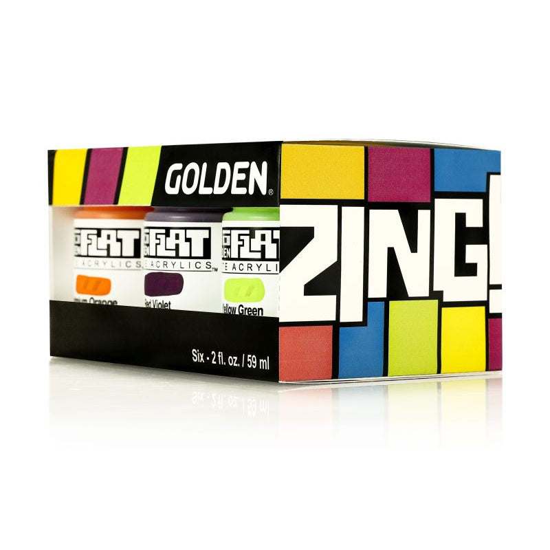 Golden SoFlat Acrylic Paint Zing 6 Color Set