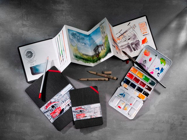 Hahnenuhle Zig Zag Watercolour Book 300gsm 14x14cm