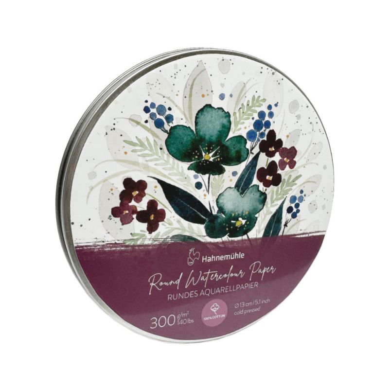Hahnenuhle Round Watercolour Paper Tin Box 300gsm 13cm