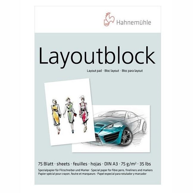 HAHNEMUHLE LAYOUT BLEEDPROOF PAD 75GSM