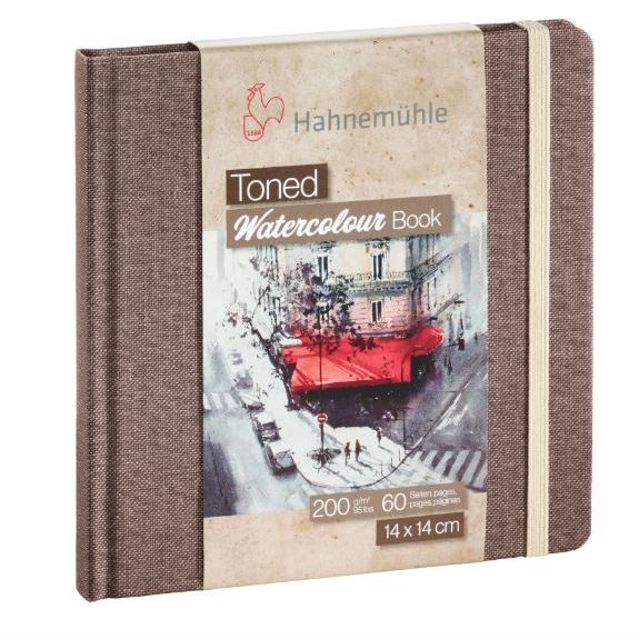 Hahnenuhle Toned Watercolour Paper Book 200gsm Beige 14x14cm