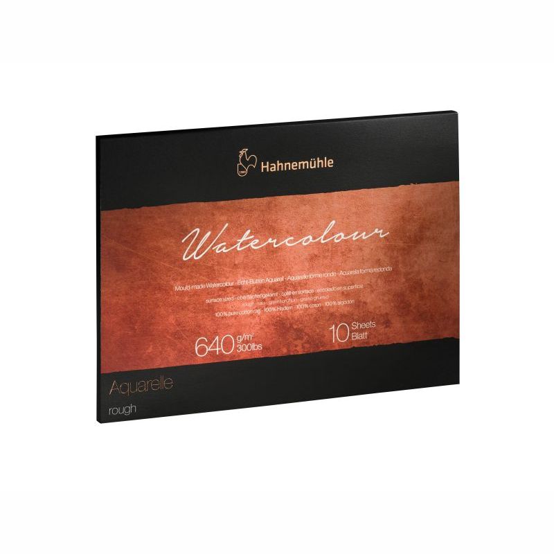 Hahnenuhle Professional Watercolour Block 640gsm Rough 10 Sheets 24x32cm