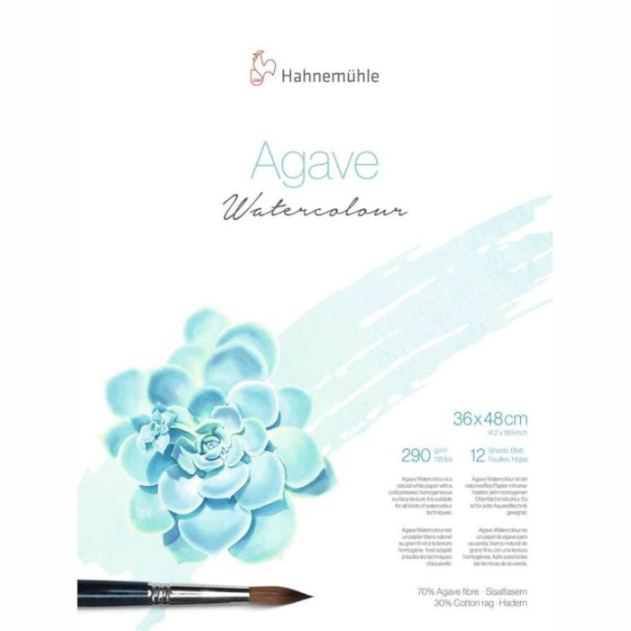 Hahnenuhle Natural Agave Watercolour Block 290gsm 36x48cm