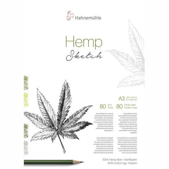 Hahnenuhle Natural Hemp Sketch Pad 80gsm 80 Sheets