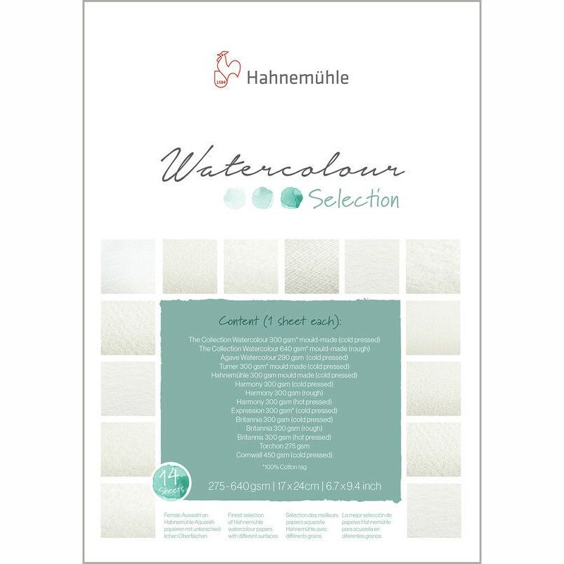 Hahnenuhle Watercolour Selection Pad 17x24cm