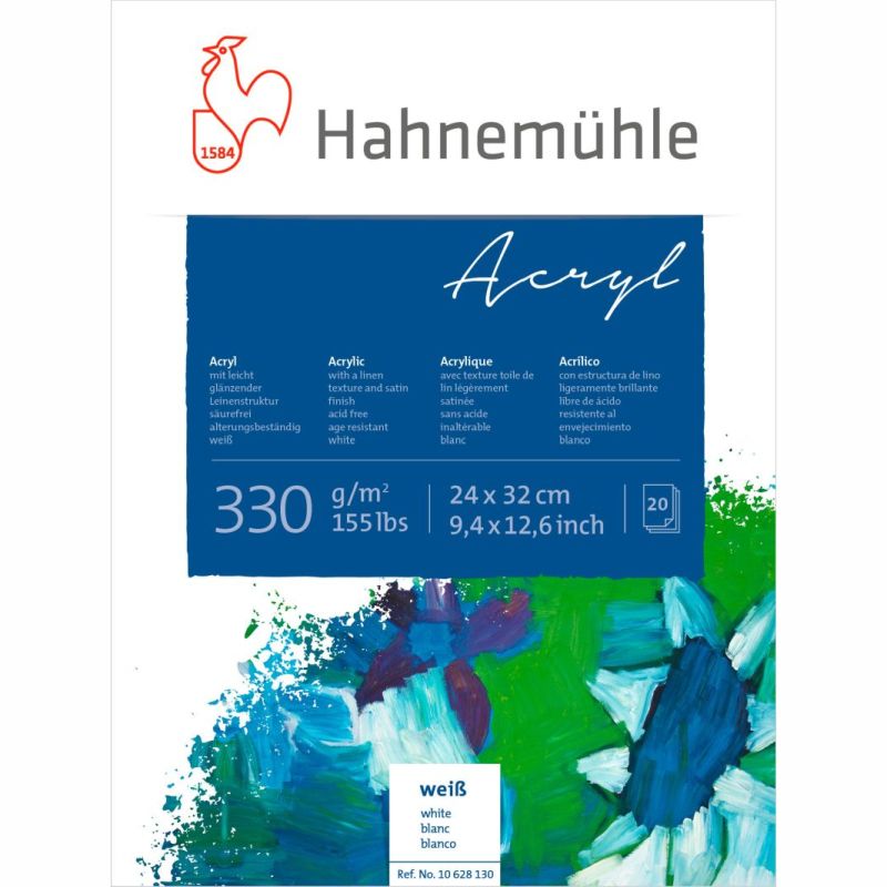 Hahnenuhle Acrylic Paper Block 330gsm 20 Sheets