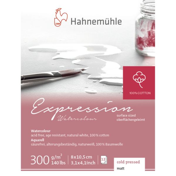 HAHNEMUHLE EXPRESSION WATERCOLOUR BLOCK 300GSM COLD PRESSED