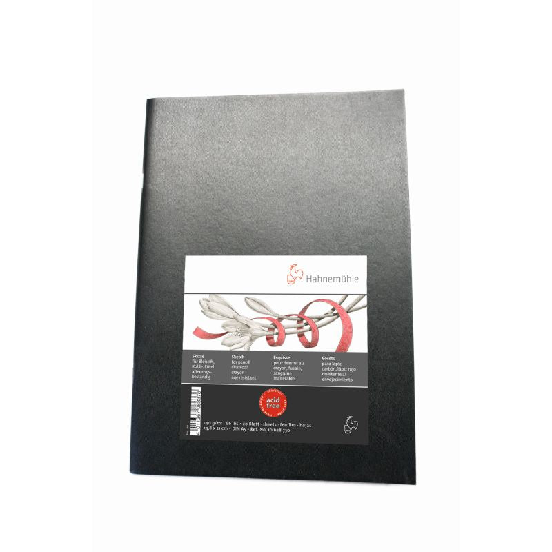 Hahnenuhle Sketch Booklet Black Cover 140gsm A4