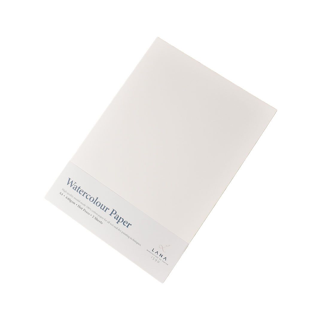 Lana Lanaquarelle Paper 640gsm Hot Pressed Packet 2 A4