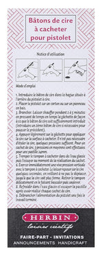 HERBIN WAX GUN CLEANING STICKS PKT 6