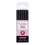 HERBIN WAX GUN WAX STICKS BLACK PKT 6