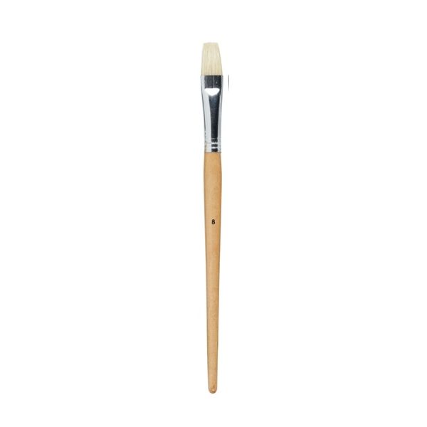 Jasart Hog Bristle Long Handle Brush Flat 8