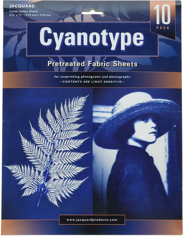 Jacquard Pretreated Cyanotype Fabric Sheets Packet 10