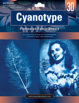 Jacquard Pretreated Cyanotype Fabric Sheets Packet 30