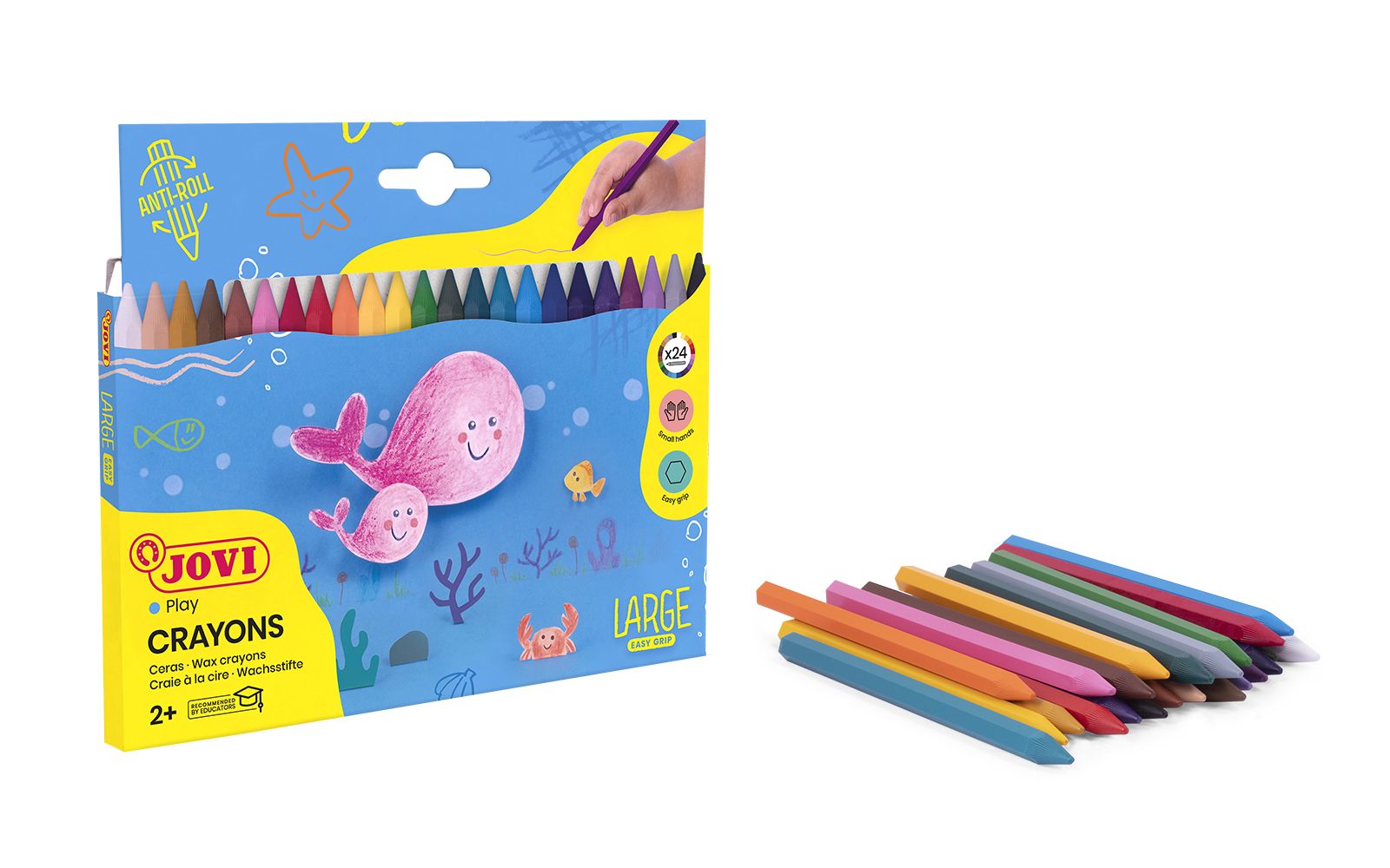 JOVI HEXAGONAL CRAYON 12 PACK