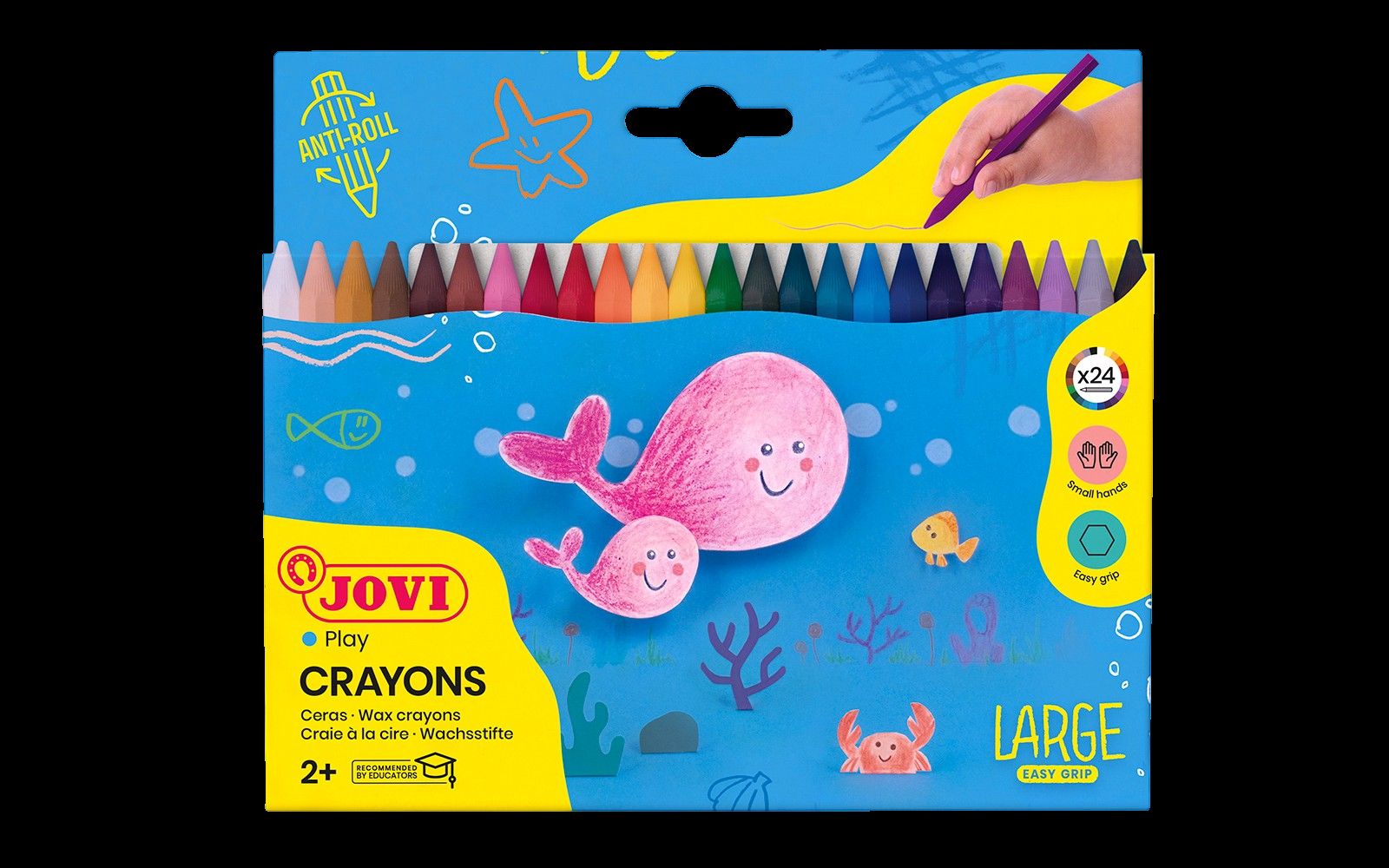 JOVI HEXAGONAL CRAYON 24 PACK