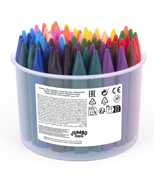 JOVI TRIWAX CRAYON BUCKET 72 PCS