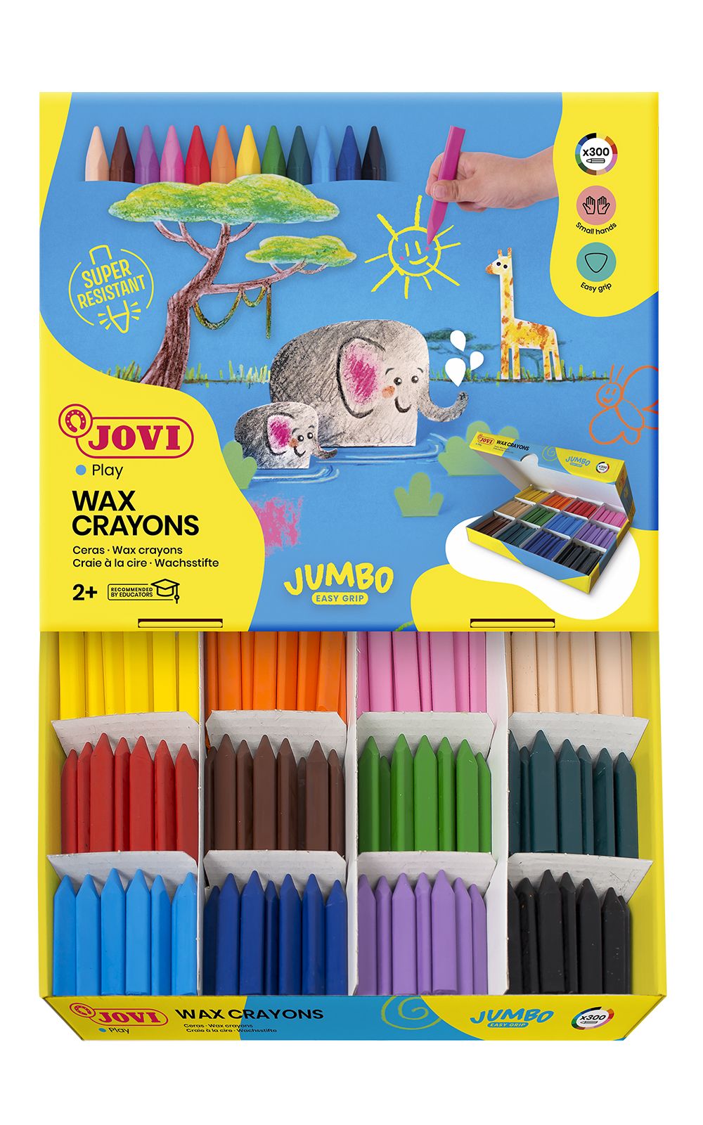 JOVI TRIWAX CRAYON ECONOMY PACK 300 PCS