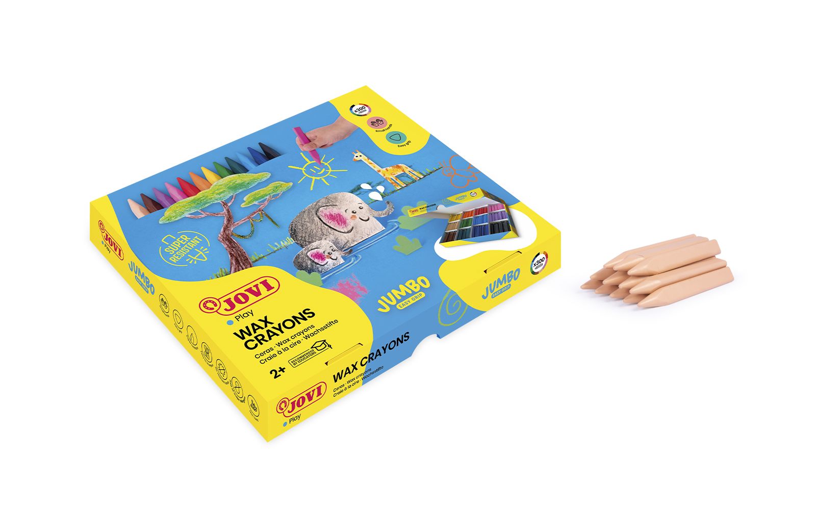 JOVI TRIWAX CRAYON ECONOMY PACK 300 PCS