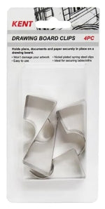 Kent Drawing Board Clips Packet 4