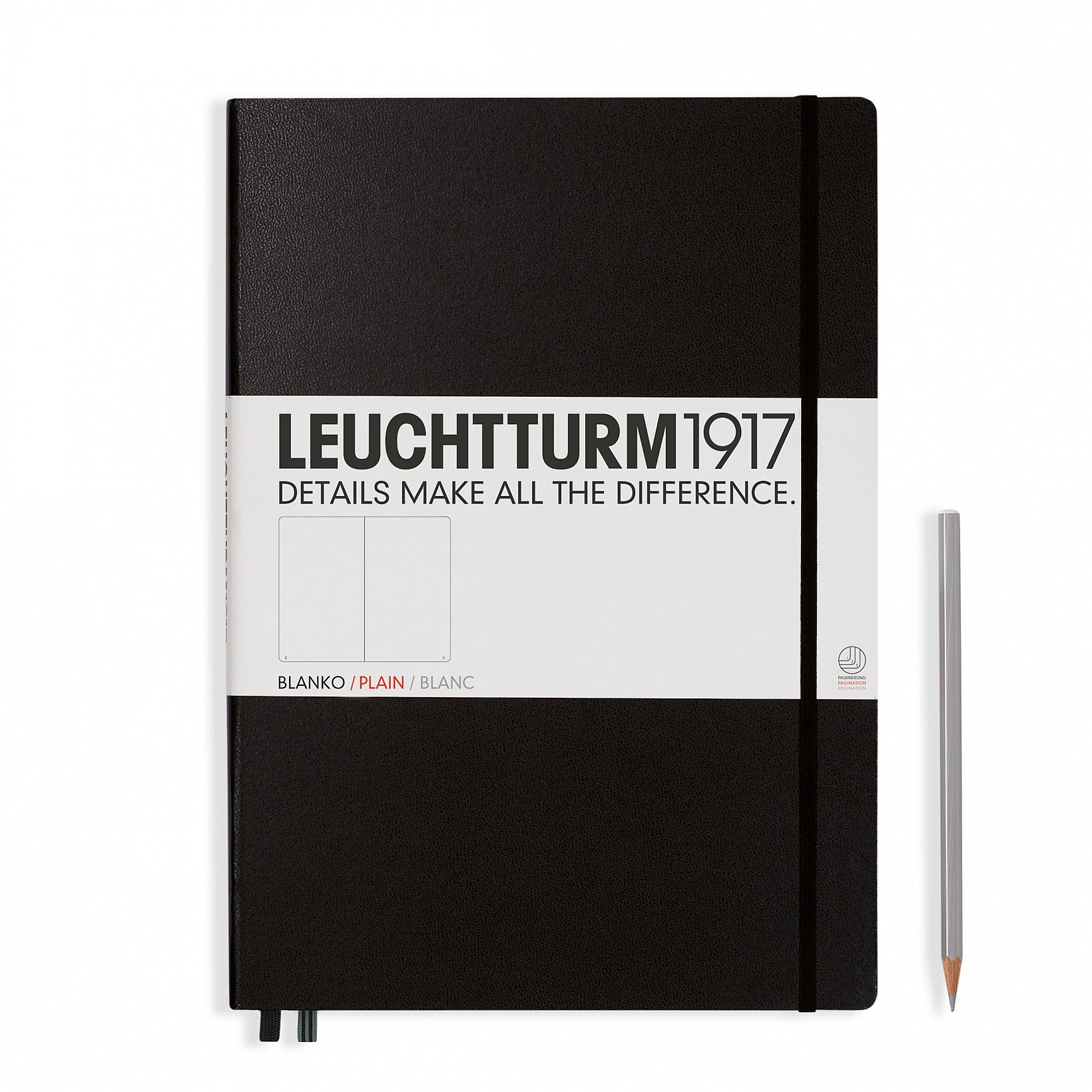 Leuchtturm1917 Notebook Black Plain A4