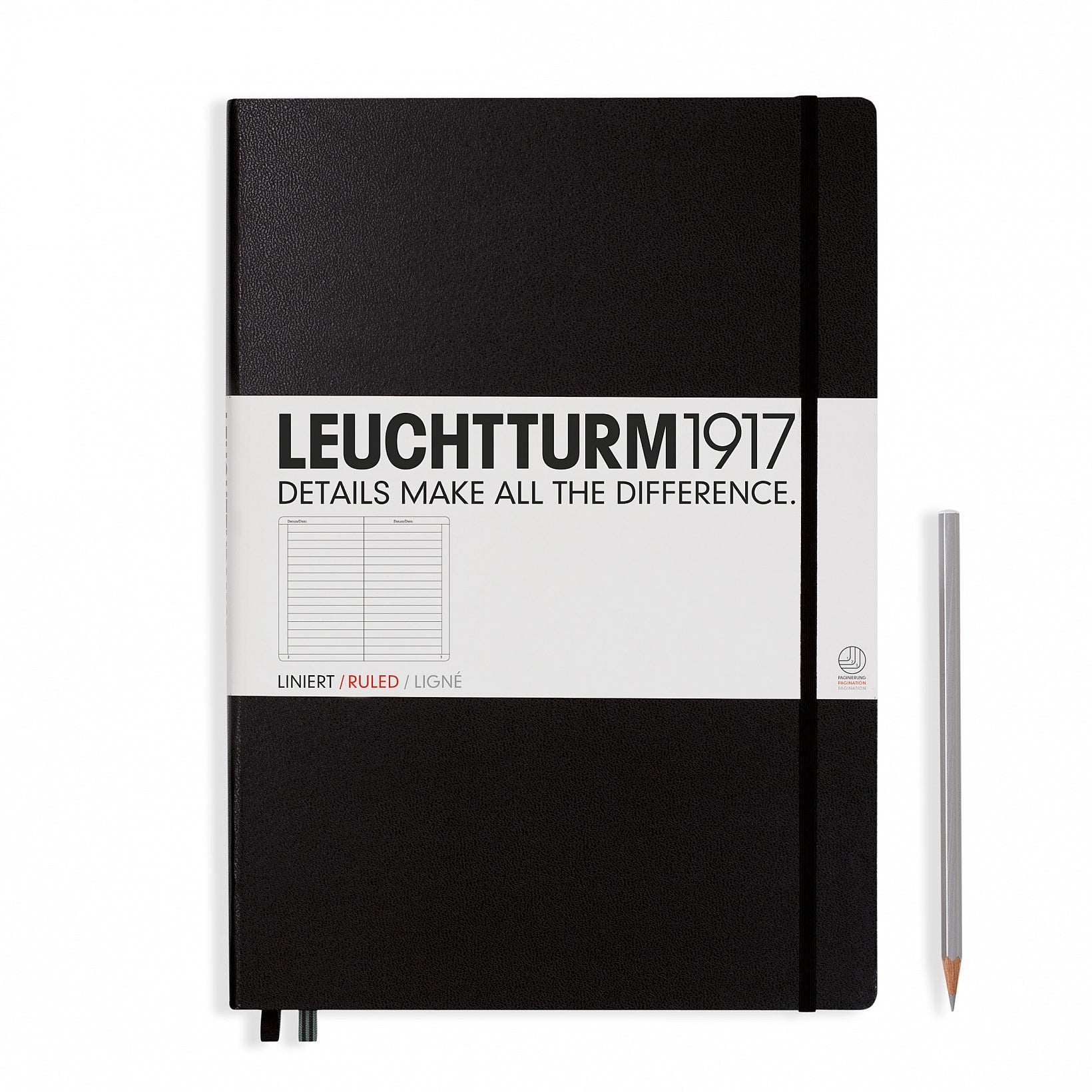 Leuchtturm1917 Notebook Black Lined A4