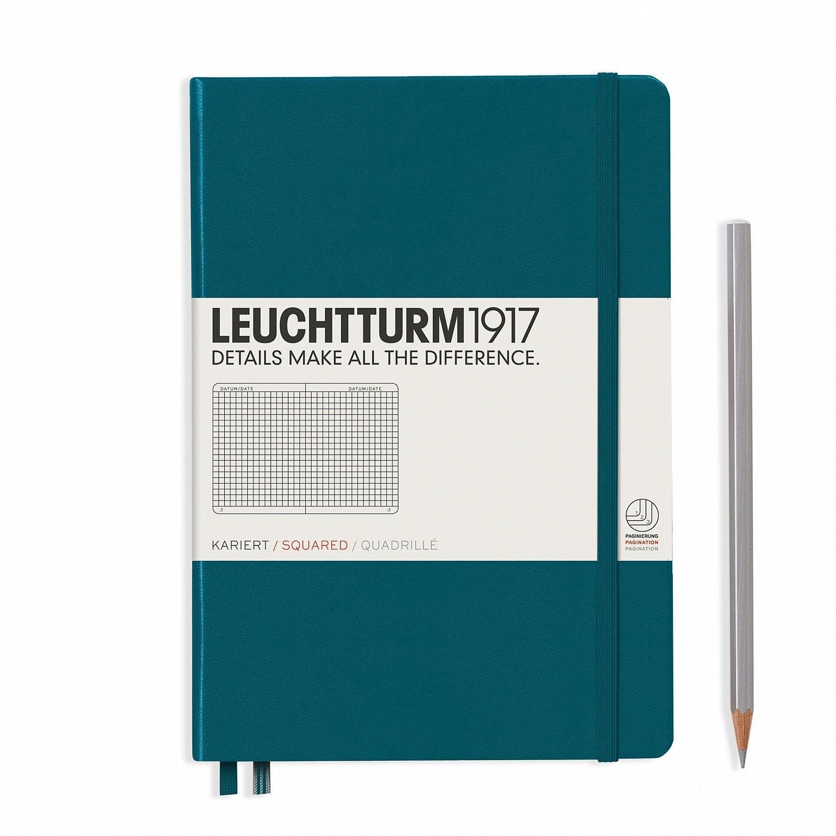 Leuchtturm1917 Notebook Pacific Green Squared A5