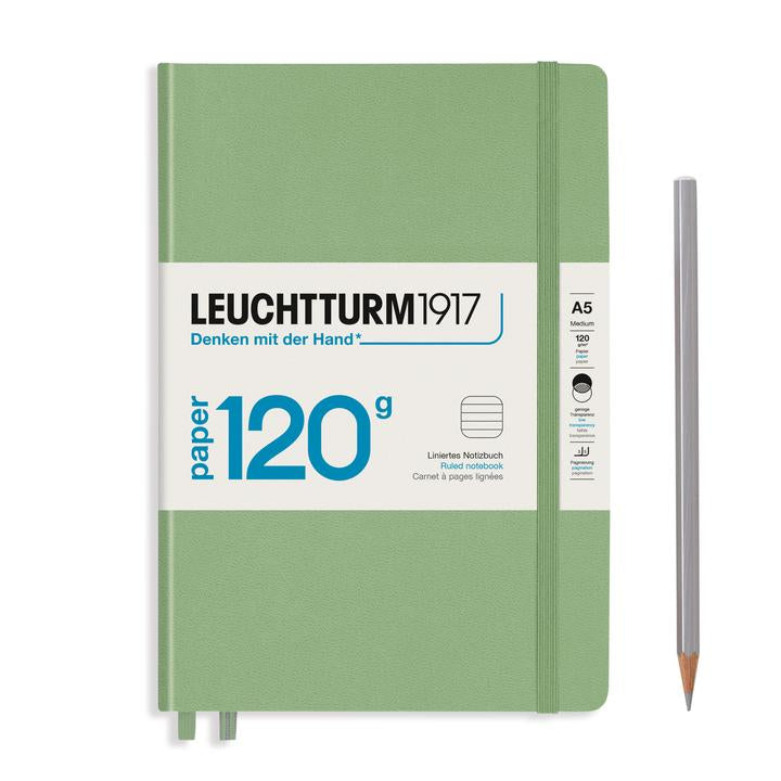 Leuchtturm1917 Notebook 120gsm Sage Lined A5