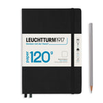 Leuchtturm1917 Notebook 120gsm Black Plain A5