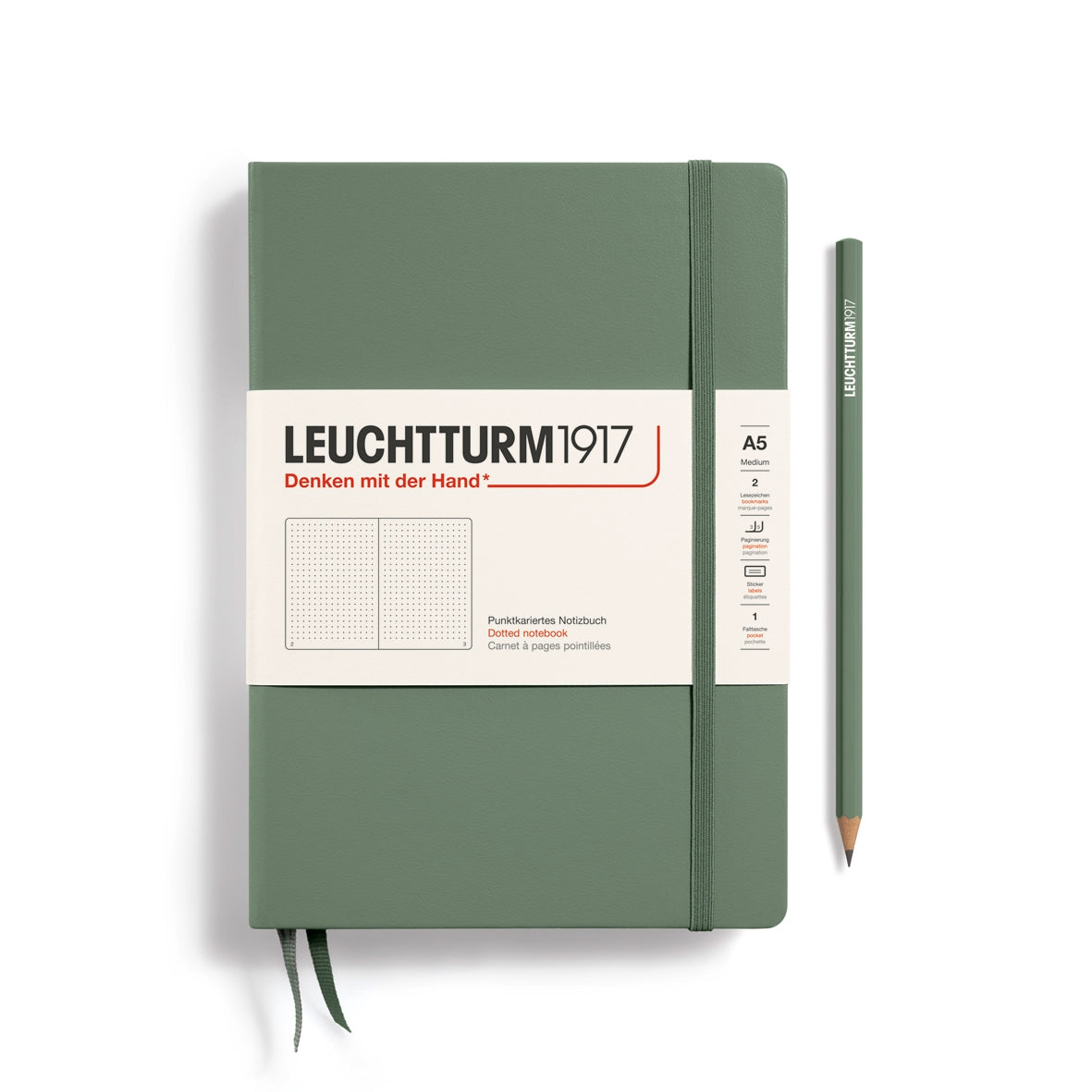 LEUCHTTURM1917 NOTEBOOK OLIVE DOTTED