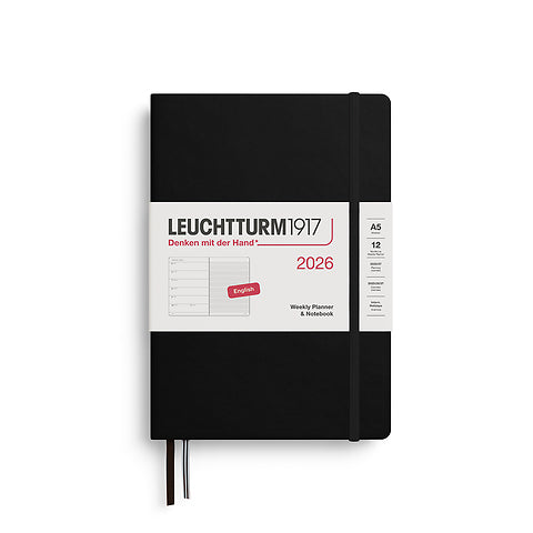 Leuchtturm1917 2026 WEEKLY PLANNER Black A5