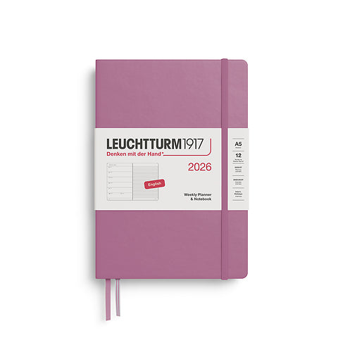 Leuchtturm1917 2026 Weekly Planner Dusty Rose A5