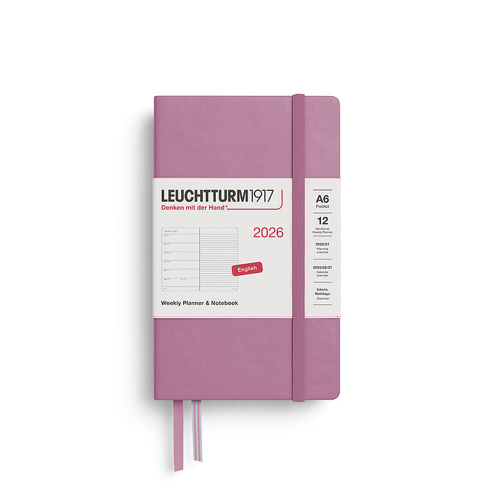 Leuchtturm1917 2026 Weekly Planner Dusty Rose A6