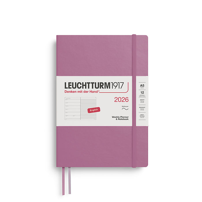 Leuchtturm1917 2026 Weekly Softcover Planner Dusty Rose A5