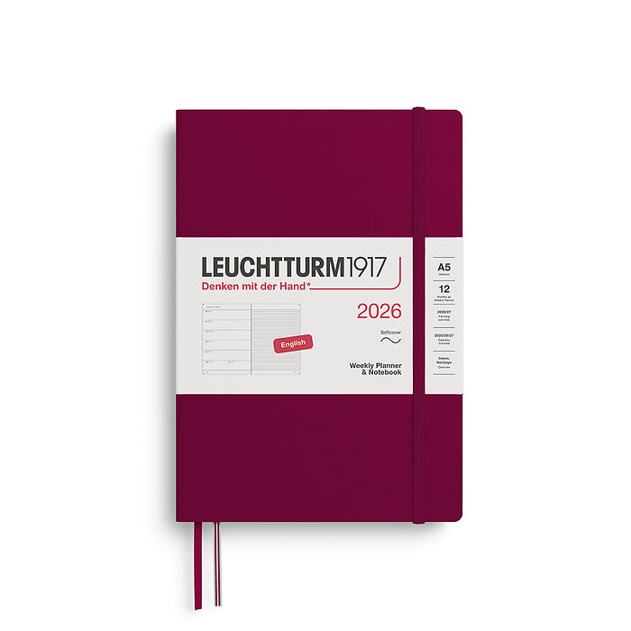 Leuchtturm1917 2026 Weekly Softcover Planner Port Red A5