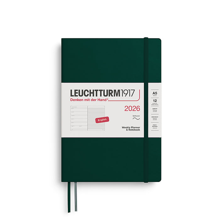 Leuchtturm1917 2026 Weekly Softcover Planner Forest Green A5