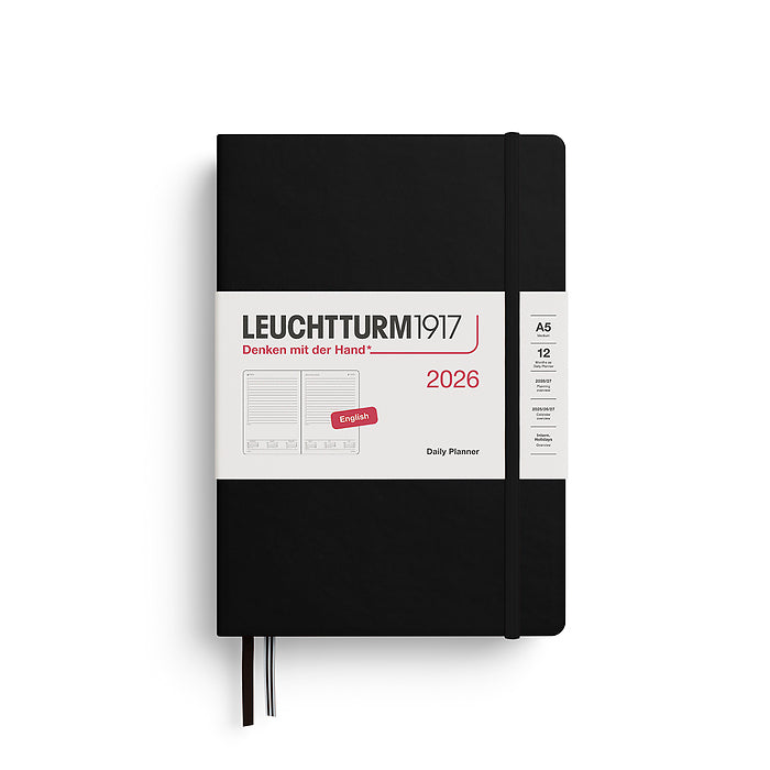 Leuchtturm1917 2026 Daily Planner Black A5