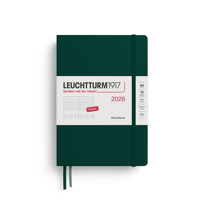 Leuchtturm1917 2026 Daily Planner Forest Green A5