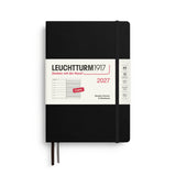 LEUCHTTURM1917 2027 WEEKLY PLANNER & NOTEBOOK BLACK