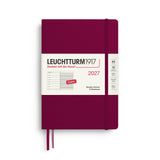 LEUCHTTURM1917 2027 WEEKLY PLANNER & NOTEBOOK PORT RED