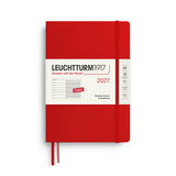 LEUCHTTURM1917 2027 WEEKLY PLANNER & NOTEBOOK CHERRY