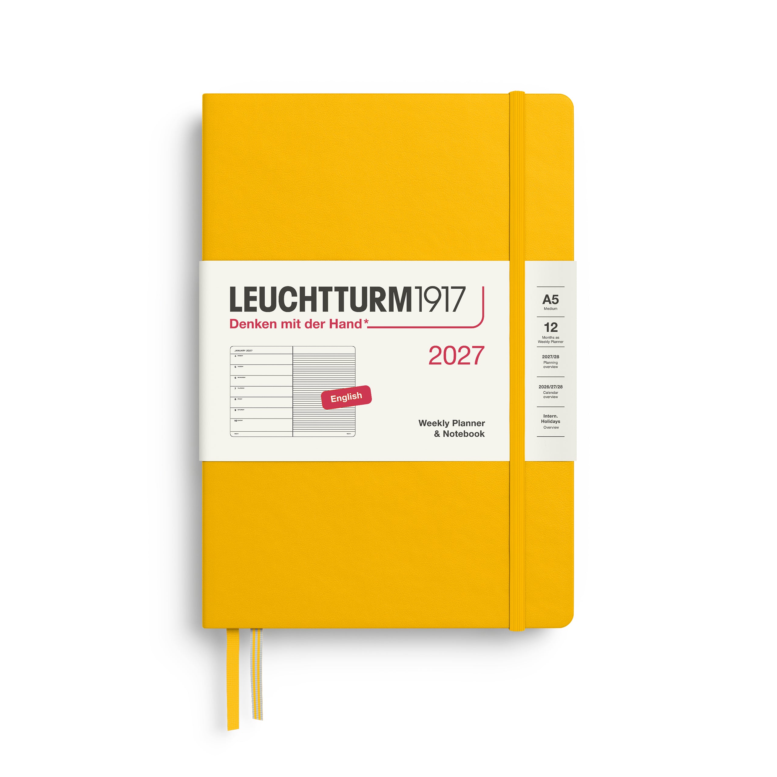 LEUCHTTURM1917 2027 WEEKLY PLANNER & NOTEBOOK SUNFLOWER