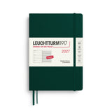 LEUCHTTURM1917 2027 WEEKLY PLANNER & NOTEBOOK FOREST GREEN
