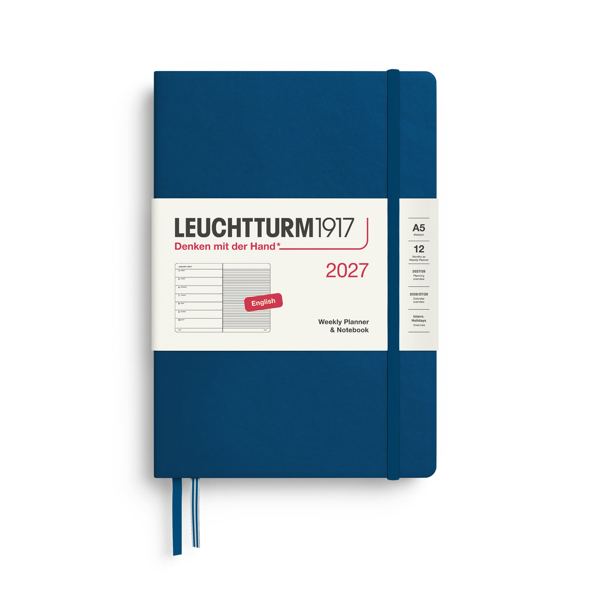 LEUCHTTURM1917 2027 WEEKLY PLANNER & NOTEBOOK INDIGO
